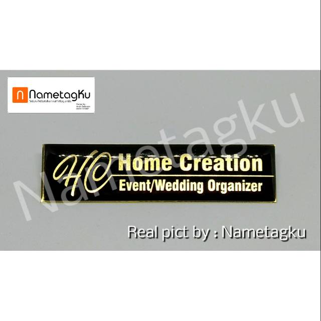 

Nametag Kuningan Peniti