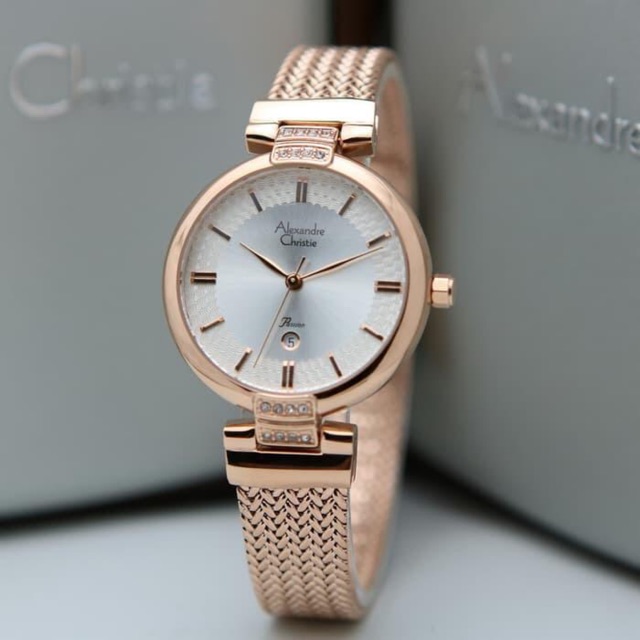 Jam Tangan Wanita Alexandre Christie AC 2757 Rosegold Original Garansi Resmi 1 Tahun