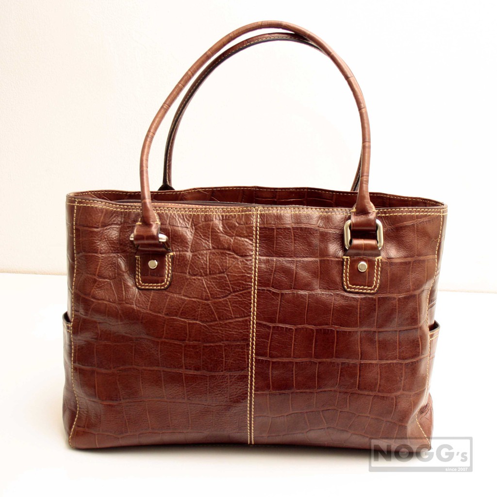 Fossil Vintage 1954 Classic Croco Multifunction Laptop Bag and Satchel Shoulderbag