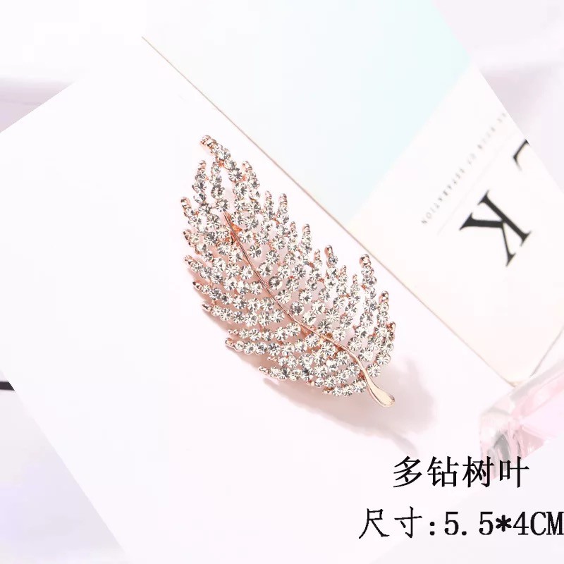 Ins Kepribadian Shiny Bros Berlian Imitasi Rusa Merak Bros Mutiara Unisex Bros Aksesoris indah-14#