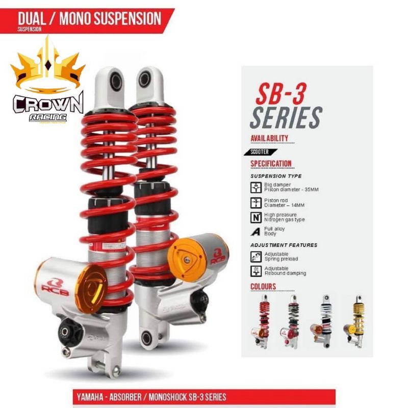 Shock RCB SB3 Series Beat / Scoopy / Vario 110 / Mio / Soul / Fino