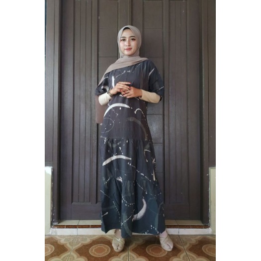 NEW PRODUK TERBARU MURAH TERPOPULE GAMIS TWILL SUPER ADEM | ABSTRAK MALAMAN | RESLETING DEPAN BUSUI | MUSLIMAH LENGAN PANJANG BUMIL GAMIS TERBARU 2022 BATIK BANGO.!!!! GAMIS CANDIMEKAR  BERKUALITAS BAGUS KlOK 7M