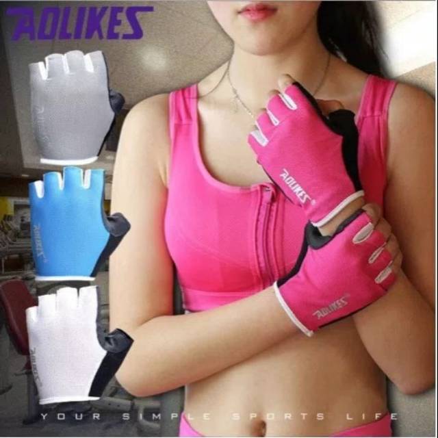 SARUNG TANGAN FITNESS GYM GLOVES FITNES LIFTING GLOVE SEPEDA GOWES