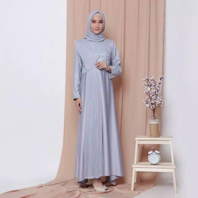 GAUN BROKAT SELENDANG/GAUN PESTA/GAUN/GAMIS MEWAH