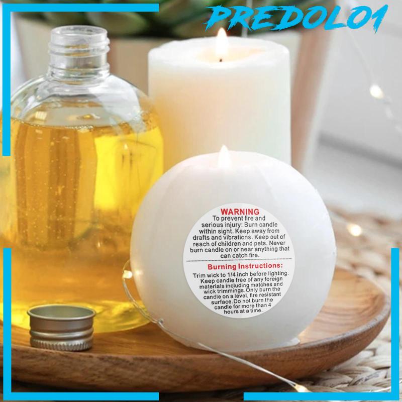 [PREDOLO1] 500 Candle Jar Container Labels Wax Melting Safety Stickers Decal for Candle