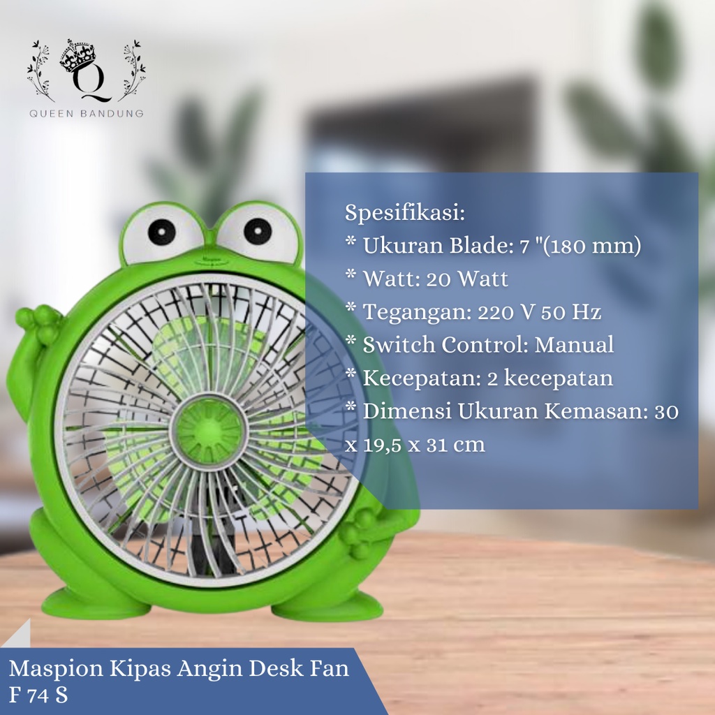 Maspion Kipas Angin Desk Fan F 74 S