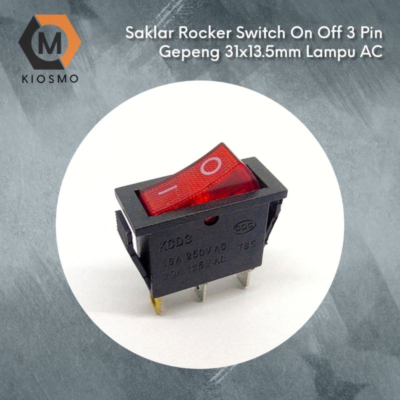 Jual Sakelar Saklar Rocker Switch On Off Pin Gepeng X Mm Shopee Indonesia