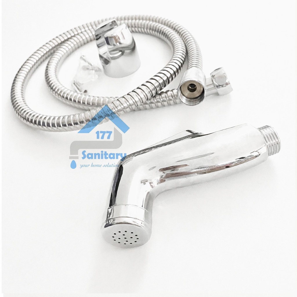 Paket jet Shower Bidet 18ST &amp; Kran t cabang 52S complete set kloset closet semprotan cebok toilet washer kloset closet