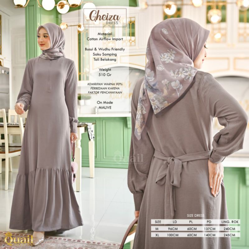 Gamis Wanita Quail Gheiza Dress