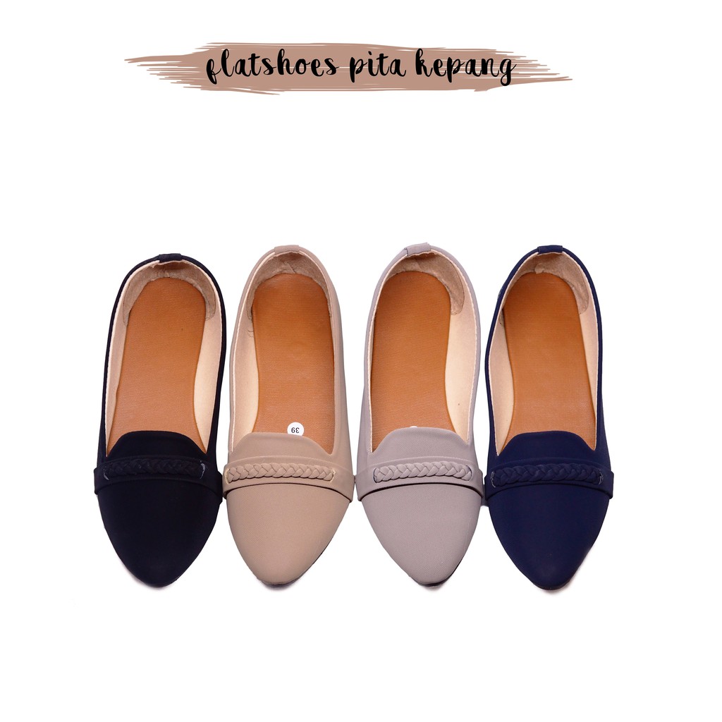 Flatshoes Pita Kepang - Sepatu Wanita