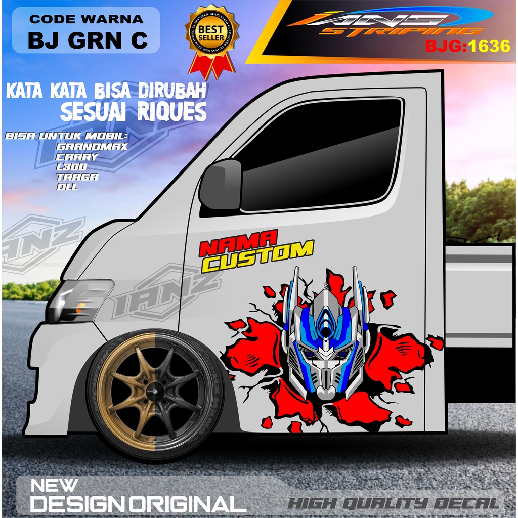 VARIASI STIKER PINTU GRANMAX  / DECAL PINTU TRAGA GRANMAX / STIKER MOBIL PICK UP