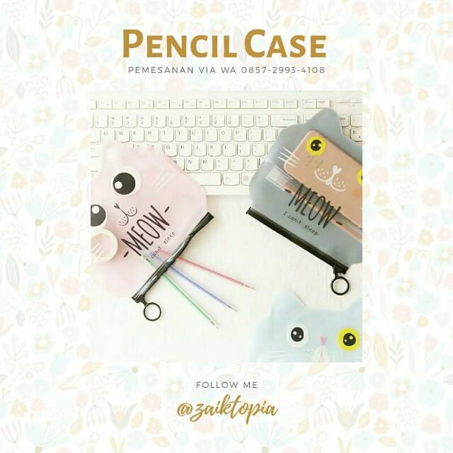 

Tempat Pensil Pencil Case Karakter Kucing Meow Bahan Plastik