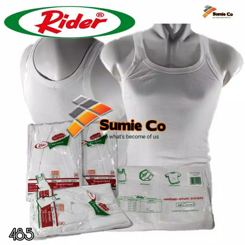 Kaos Dalam Singlet Pria Rider Athletic Wear Dalaman Cangkek Putih Lekton Olahraga