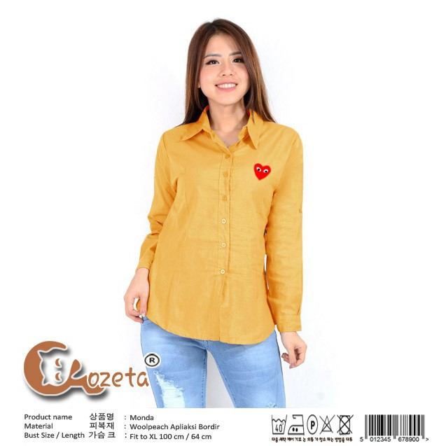 016 MONDA KEMEJA # Pakaian Wanita Dewasa  Gaya Kekinian Baru Murah Grosir Tanah Abang