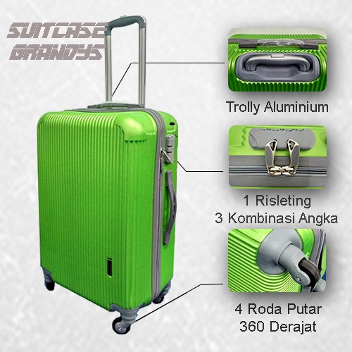 KOPER TRAVEL MURAH RODA 4 UKURAN 24 INCH/ KOPER FIBER HARDCASE/ KOPER WANITA/ TAS KOPER WANITA MURAH