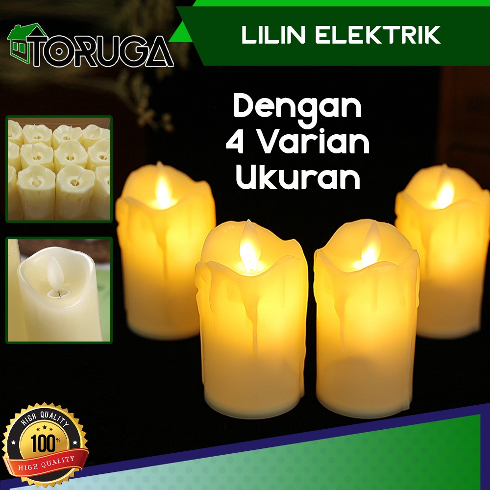 Lilin Dekorasi LED Elektrik - Smokeless Candle Sumbu Goyang