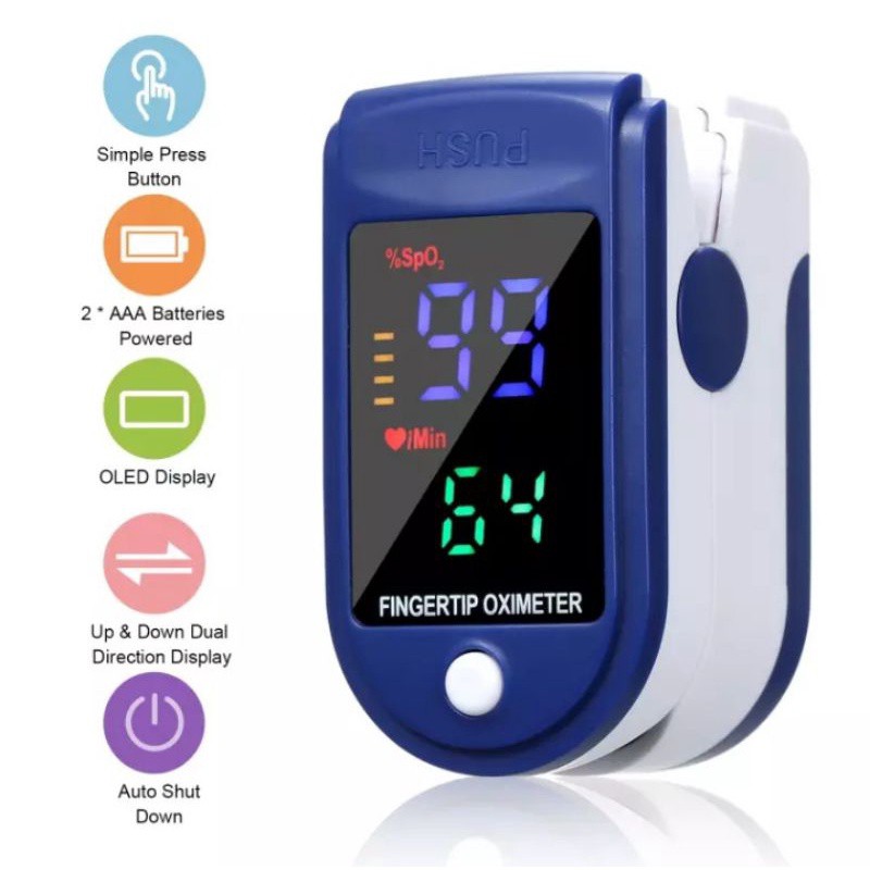 OXIMETER FINGERTIP PULSE LK87-LK88- LK89 Alat Ukur Kadar Oksigen Pengukur Detak Jantung SPO2 LED