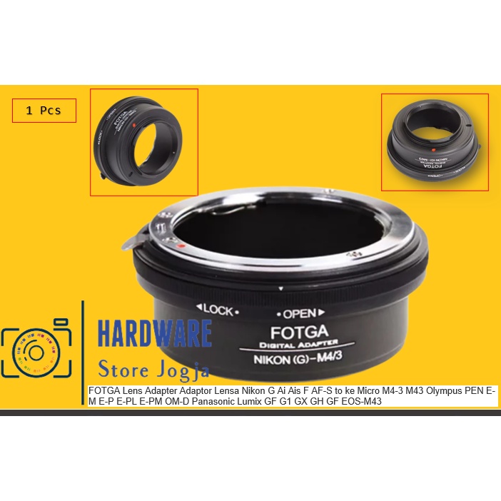 FOTGA Lens Adapter Adaptor Lensa Nikon G Ai Ais F AF-S to ke Micro M4-3 M43 Olympus PEN E-M E-P E-PL