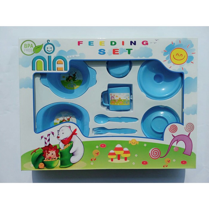SALE!!! NIA FEEDING SET LARGE - PERALATAN MAKAN BAYI UKURAN BESAR MURAH