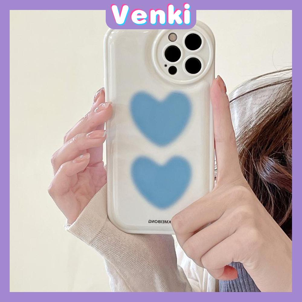 iPhone Case Silicone Soft Case Airbag Shockproof Protection Camera Blue Heart Simple Cute Compatible For iPhone 11 Pro Max 13 Pro Max 12 Pro Max 7Plus xr XS Max