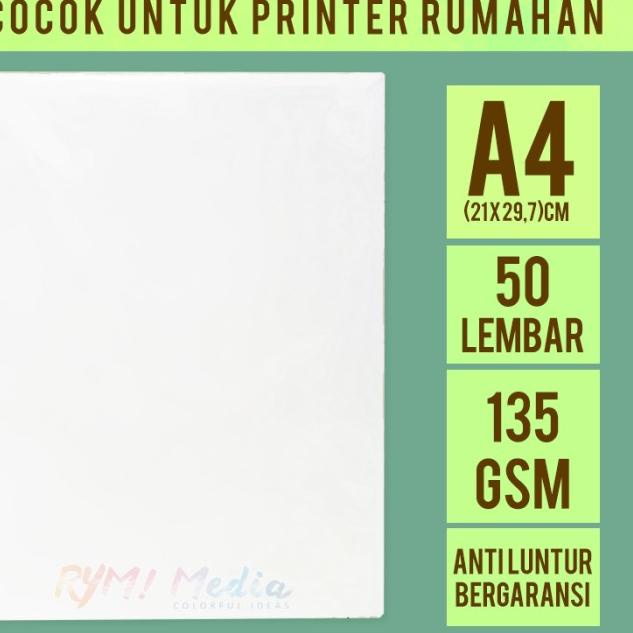 

☏ Kertas Inkjet Paper 135 gsm A4 isi 50 Single Side ☀
