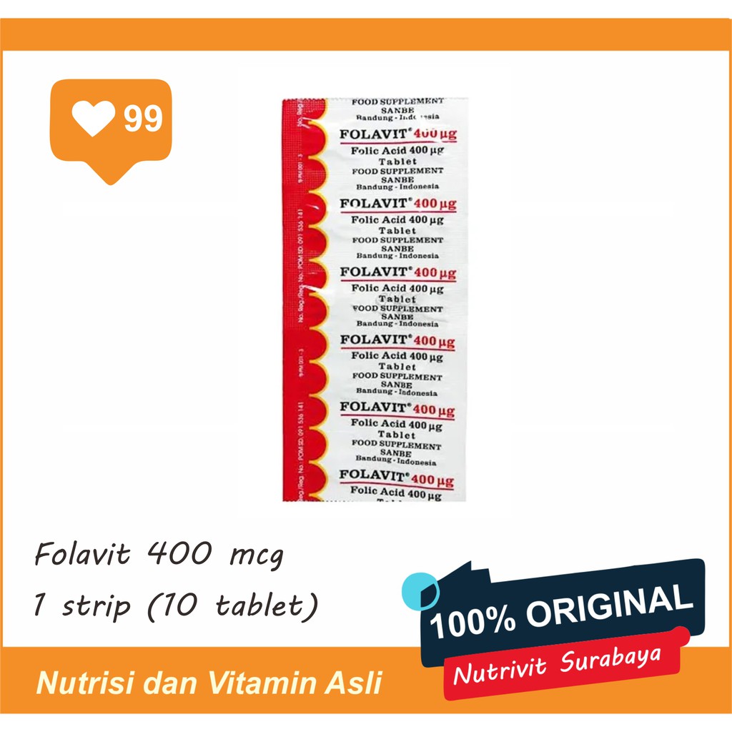 FOLAVIT 400 MCG/ 1 MG