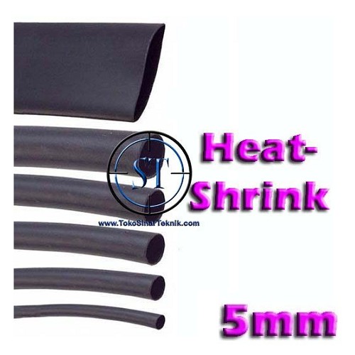 Selongsong Bakar Kabel 5mm Heat Shrink Heatshrink Tube Pelapis Kabel Selang Ciut Pelindung Cable Heat Panas