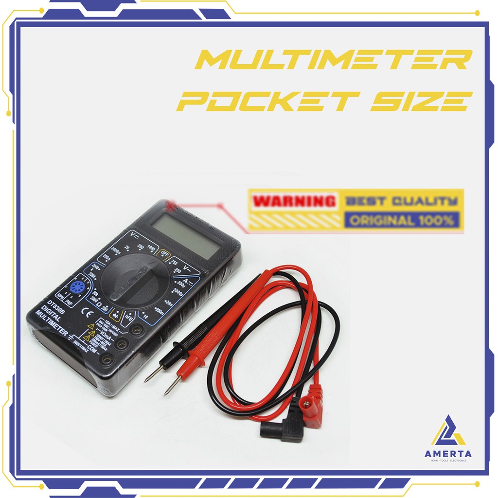 Alat Pengukur Tegangan Listrik / Pocket Size Digital Multimeter  / MULTITESTER