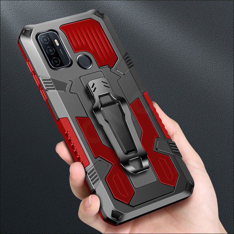 Hard Case Infinix Smart 4 / Smart 5 / Smart 6 / Hot 9 / Hot 9 Play / Hot 10 / Hot 10S / Hot 10 Play / Hot 11 / Hot 11S Nfc / Hot 11 Play / Note 10 Pro Case H8 I-Crystal Transformer Robot Ironman Kickstand