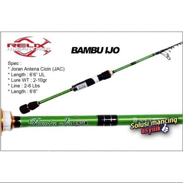 [COD} Joran bambu ijo 2-6 lb telecopic relix nusantara | Casting Spinning