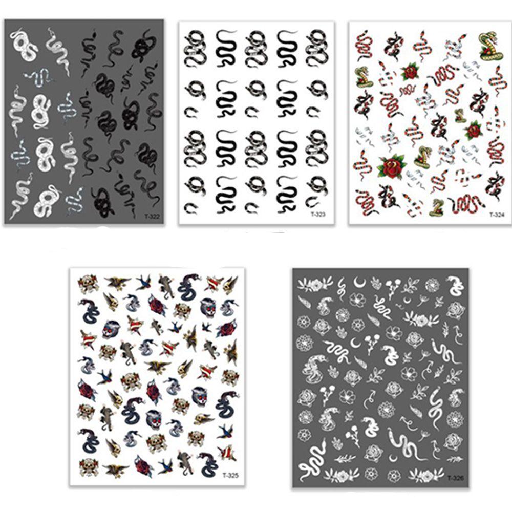 R-flower Nail Sticker Dekorasi Perekat Anti Air Desain Bunga