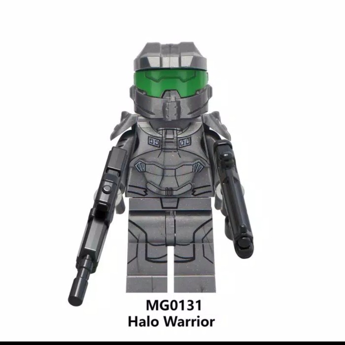 Nikmati Lego Minifigure Halo Warrior Spartan Silver Grey Sale