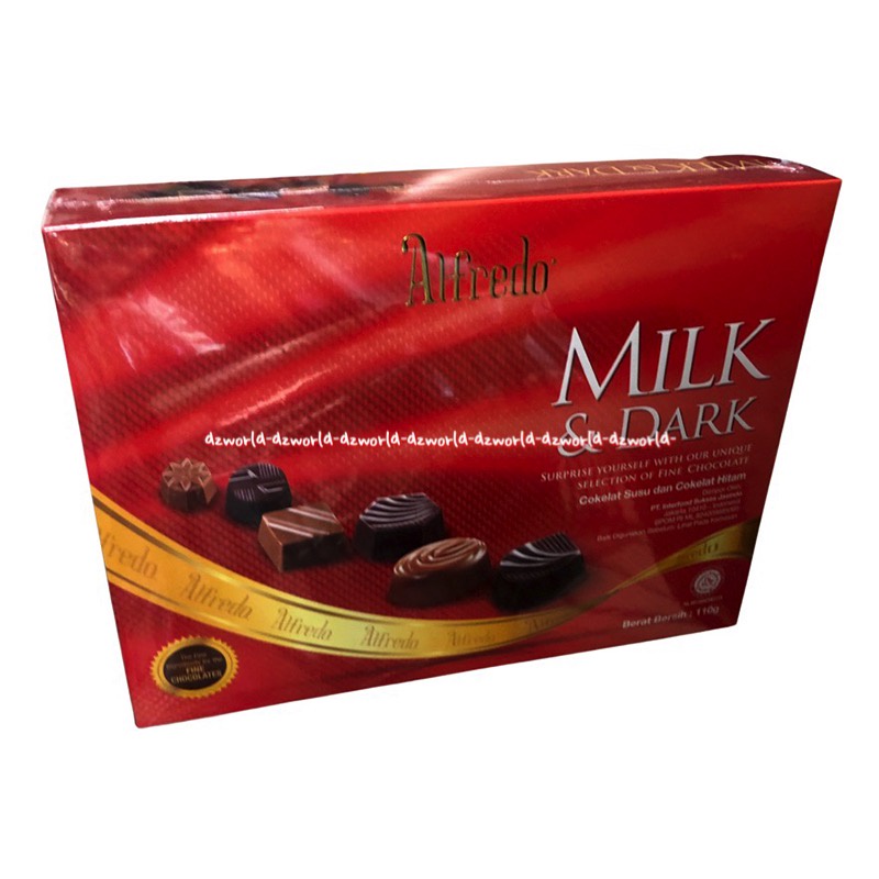 Alfredo Dark Milk &amp; Dark 110gr Coklat Susu Hitam Chocolate Al Fredo Coklat