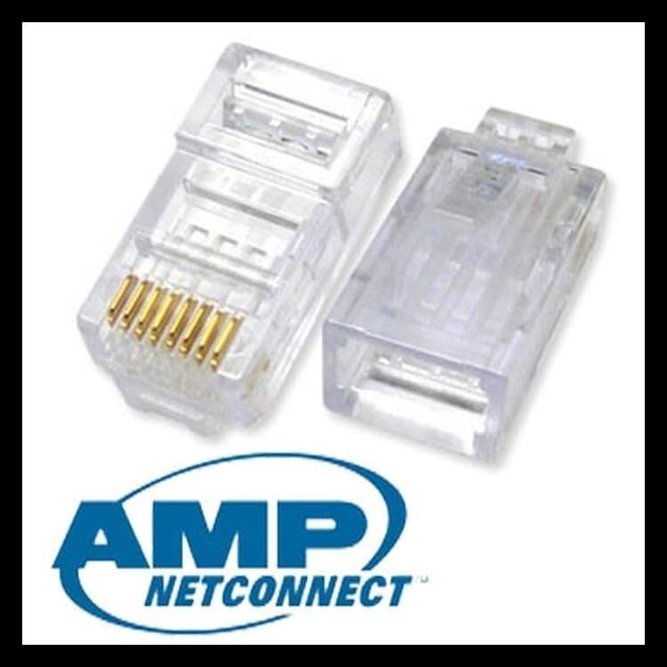 Konektor Rj45 Amp / Connector Rj 45 Amp Per Pack Isi 50Pcs