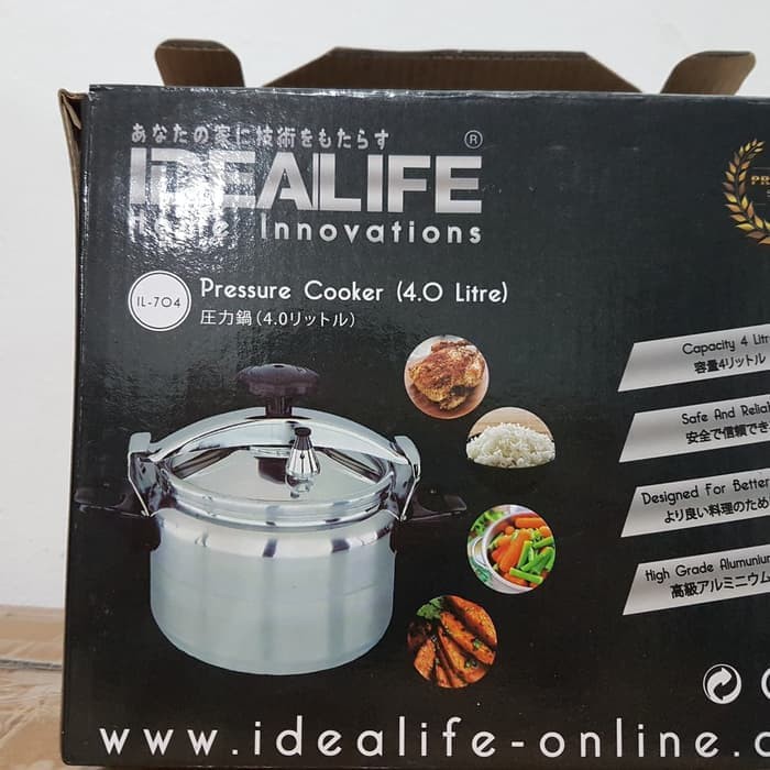 Best Promo Panci Presto / Pressure Cooker Idealife (4.0Litre) / Presto Induksi