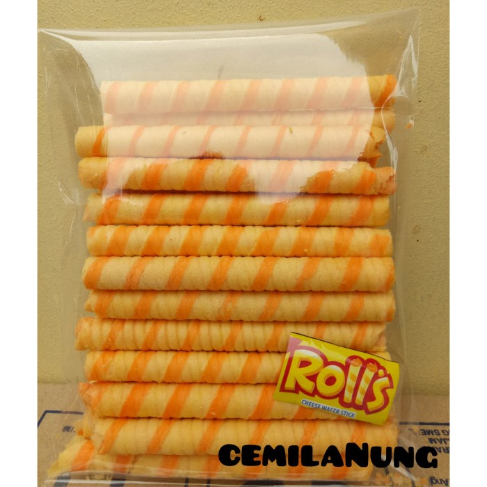 

Wafer-Biskuit- Snack Kiloan Richeese Rolls Keju 200 Gram Free Bubble Warp -Biskuit-Wafer.