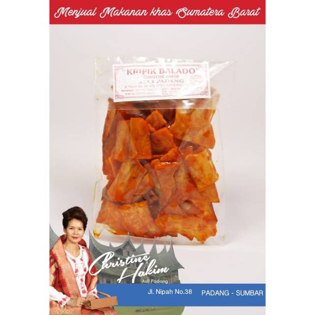 

Keripik Singkong Balado Christine Hakim 200gr / Keripik Sanjai Balado Asli Oleh2 Khas Masakan Padang