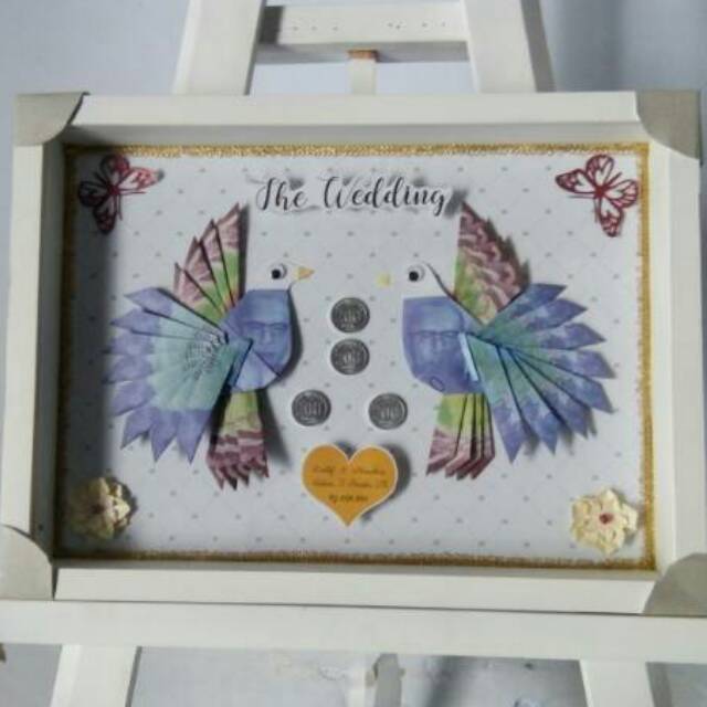 Mahar nikah burung background putih