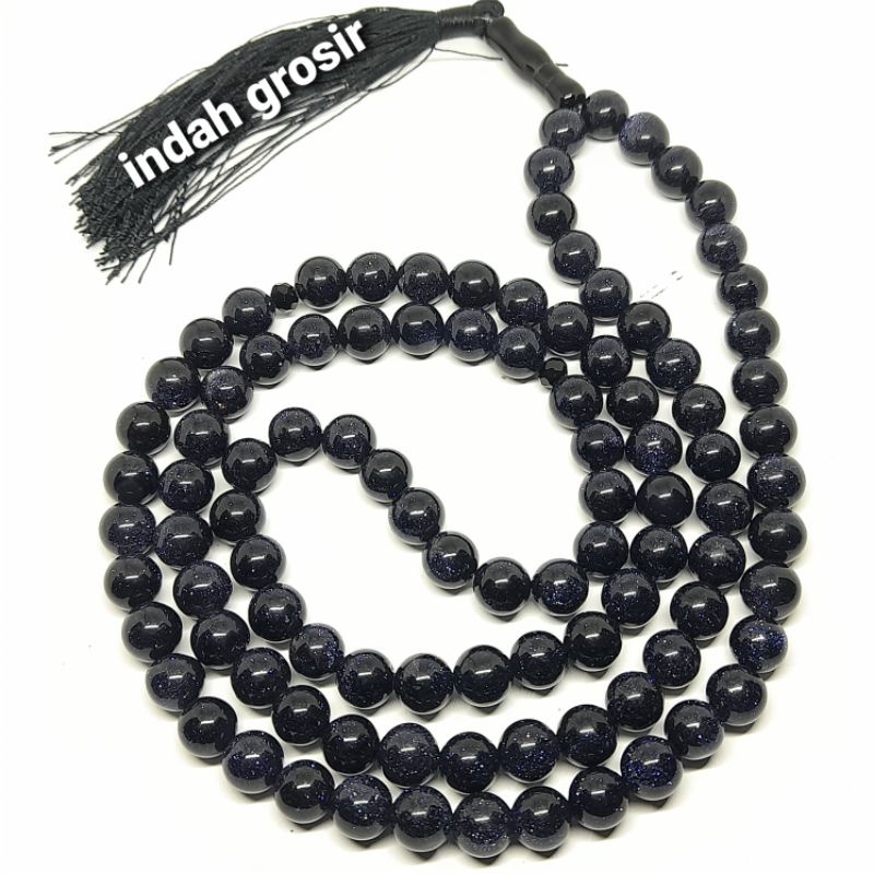 TASBIH BATU PASIR INTAN 10MM 99BUTIR ASLI NATURAL