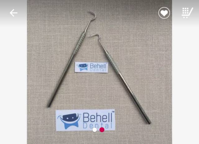 BEHELLDENTAL SONDE BESI ANTI KARAT STAINLESS STEEL ALAT GANTI KARET BEHEL / PASANG PEMASANG MUDAH