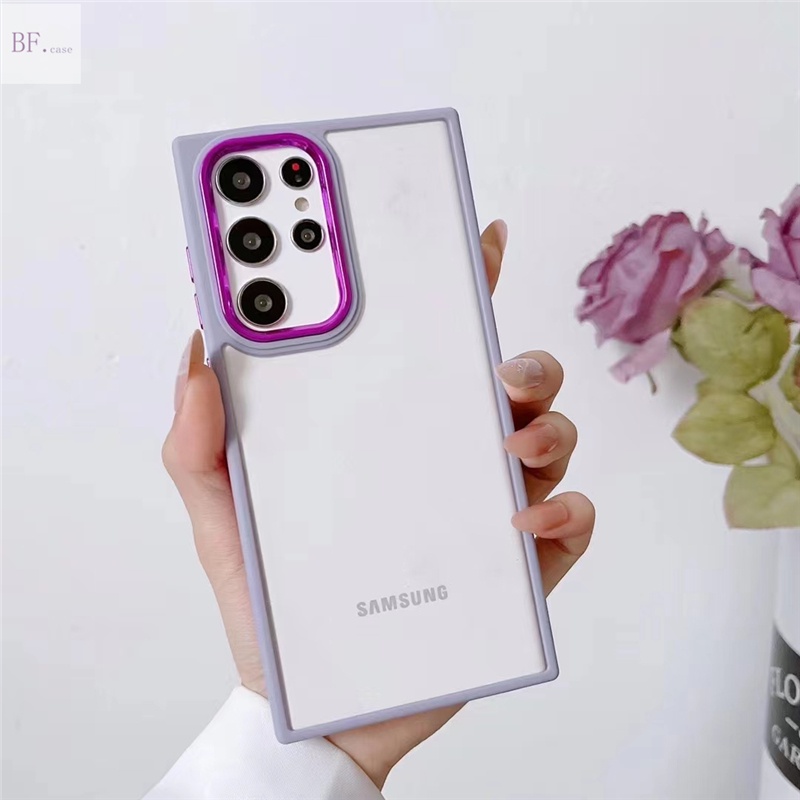 Case Pelindung Lensa Bahan Akrilik Transparan Untuk Samsung A12 A22 A32 A33 A53 A73 A13 A52 S21FE S22 Ultra