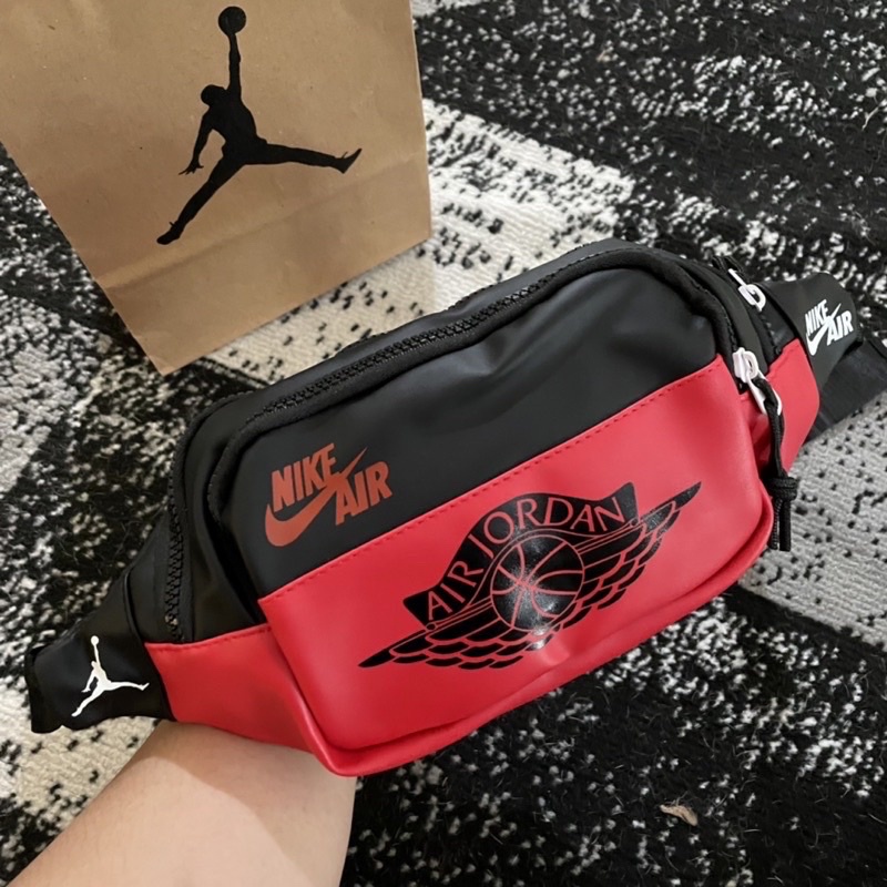 ((TERMURAH)) WAISTBAG AIR JORDAN WINGS / TAS PINGGANG AIR JORDAN WINGS / WAISTBAG KULIT / WAISTBAG AIR JORDAN KULIT / TAS PINGGANG KULIT / TAS PINGGANG PRIA