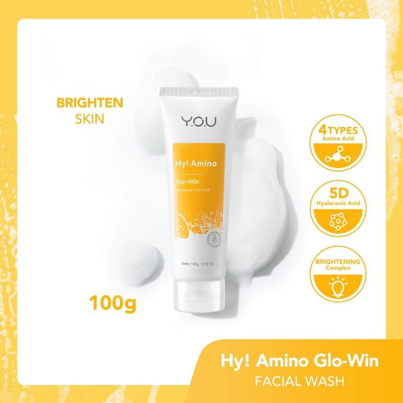 YOU Hy! Amino Facial Wash You Oil Control, Hydrating, Brightening, Acne Whitening Glowing