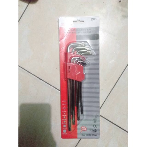 Kunci L bintang soligen 9pcs