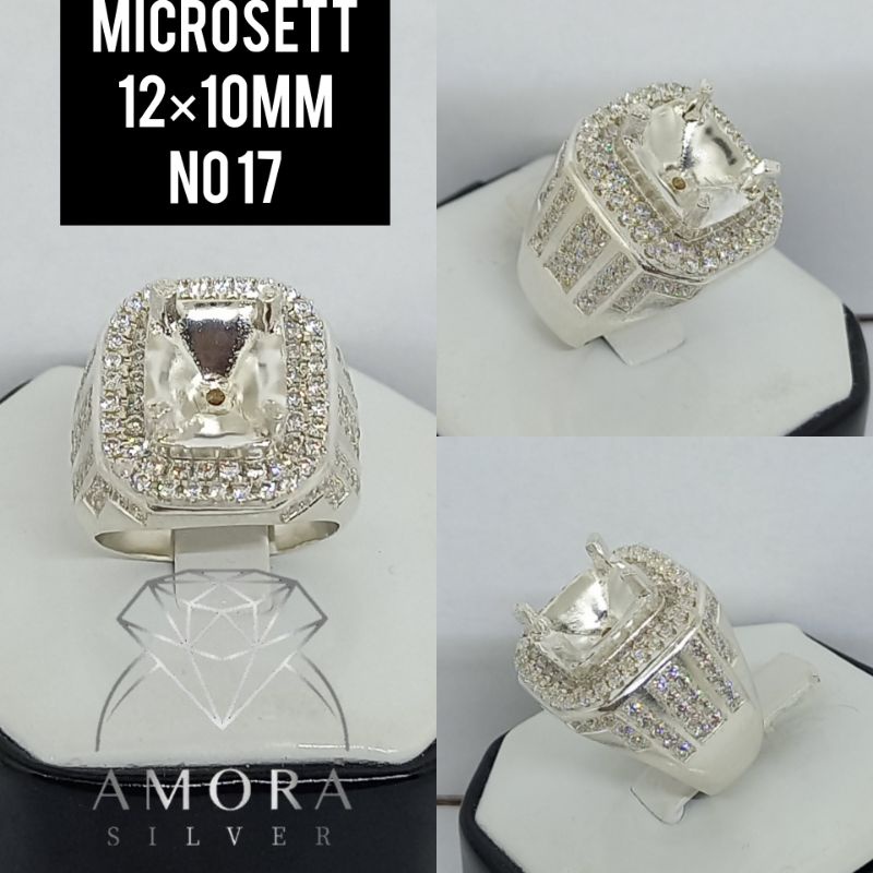CINCIN PERAK/EMBAN PERAK/RING SILVER MICROSETTING