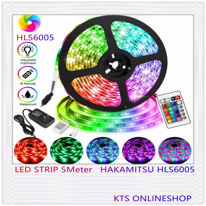 lampu led strip RGB/lampu hias RGB 5Meter Merek Hakamitsu