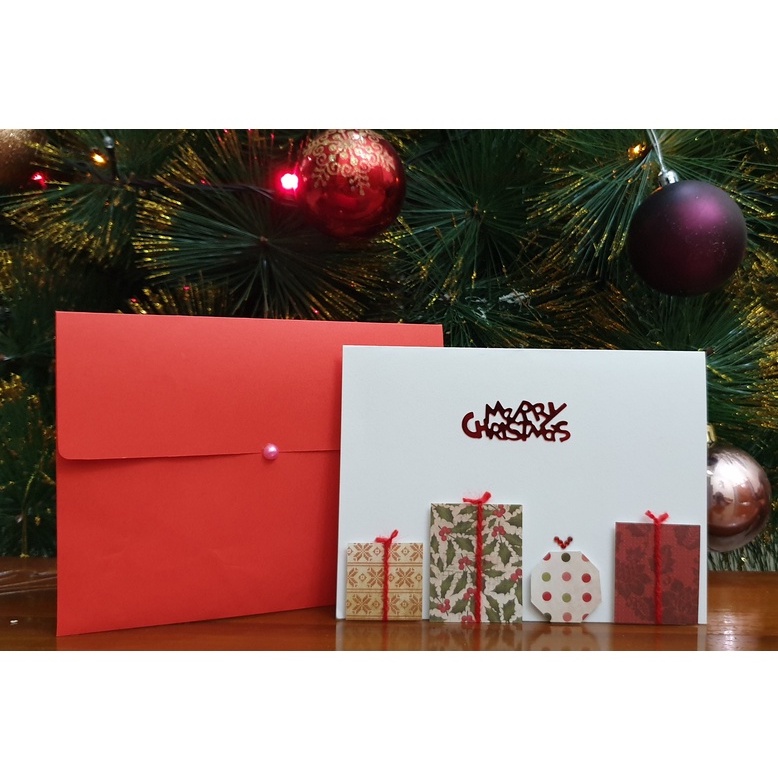 Kartu Ucapan Selamat Hari Natal + Amplop / Merry Christmas DIY Card