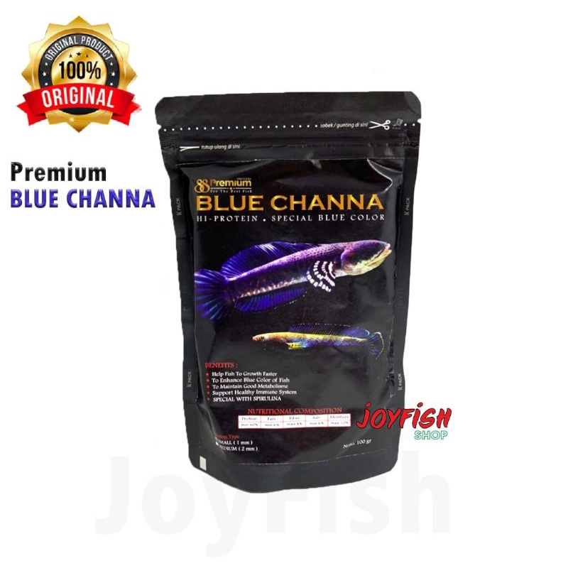 pelet ikan 88 premium blue channa 100gr