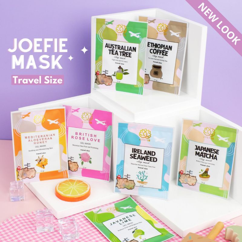 JOEFIE GEL MASK / CLAY MASK SACHET TRAVEL SIZE MASKER BPOM