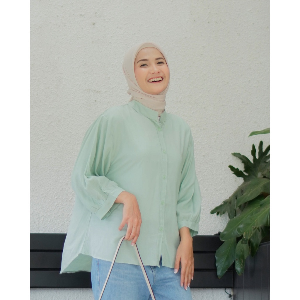 BEFAST - ZEC OOTD Wanita Kemeja EVAZ / Zura RAYON DIAMOND / Atasan Kemaja Kekiniaan Remaja / Kemeja Casual Wanita / Kem Polos Formal / Terbaru 2022 / Terlaris / kemeja Lengan Panjang